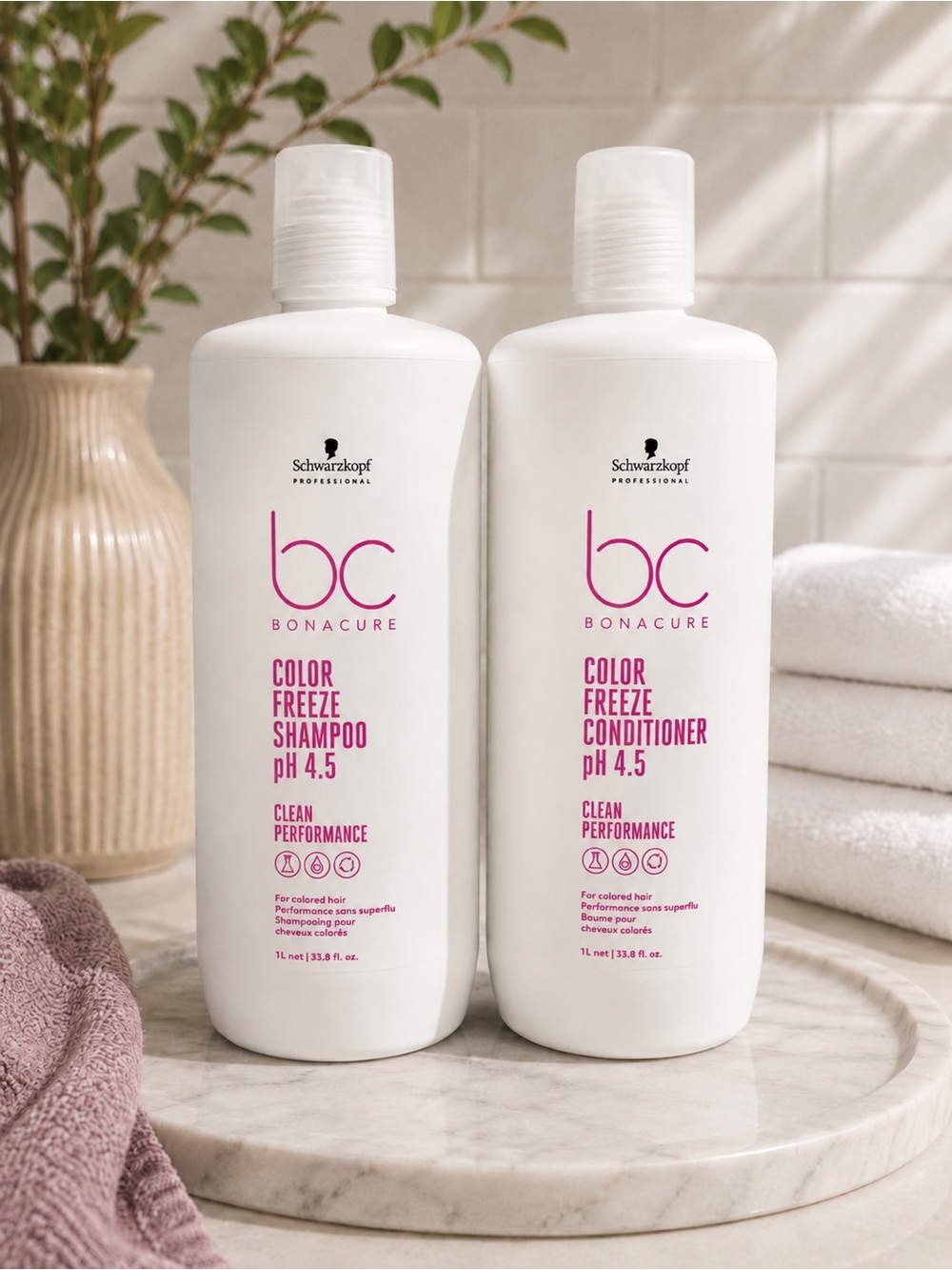 Schwarzkopf BC Color Freeze pH 4.5 Liter Shampoo & Conditioner Duo